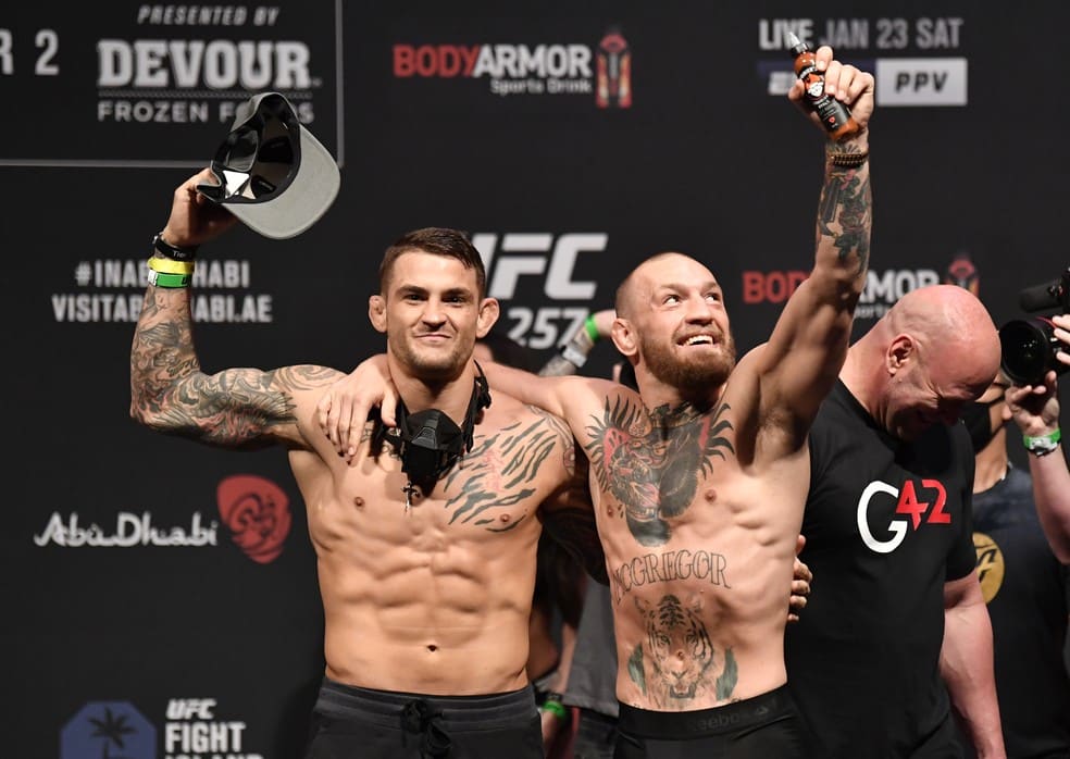Dustin porier e conor mcgregor fazem trilogia no ufc 264