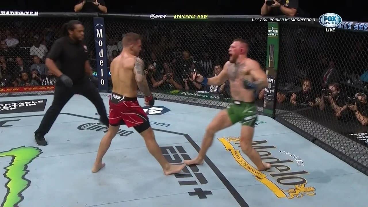 Conor McGregor sofre outra derrota para Dustin Poirier (Foto: Getty Images)