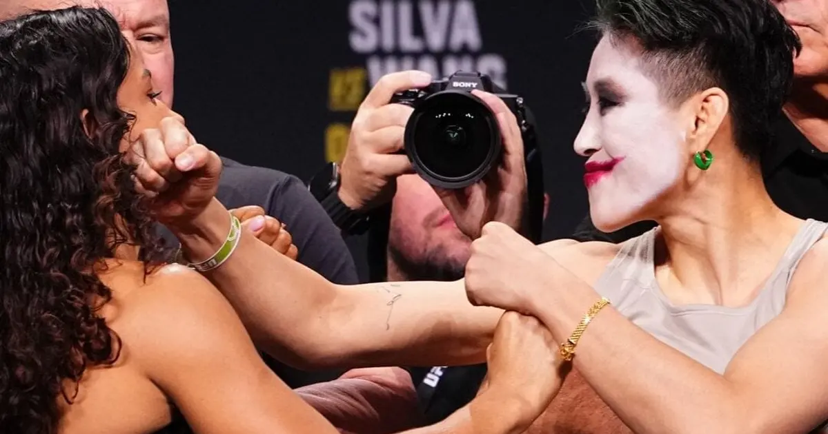Natália Silva e Wang Cong protagonizam encarada tensa antes do UFC 332